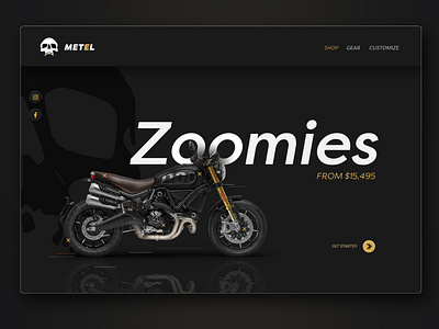 Weekly Warmup -- Zoomies Landing Page landing page luxury metal motorcycle weekly warmup