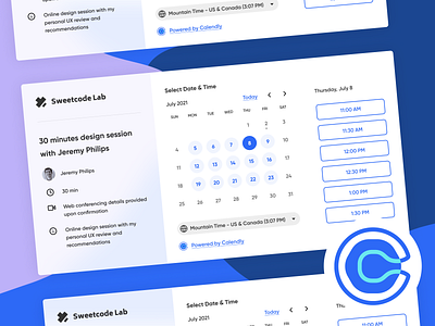 Calendly - Redesign Concept calendar calendly clean up dashboard dashboard design design flat design graphic design logo main page purple redesign redesign concept time ui ux web design