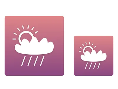 Weather app icon branding design