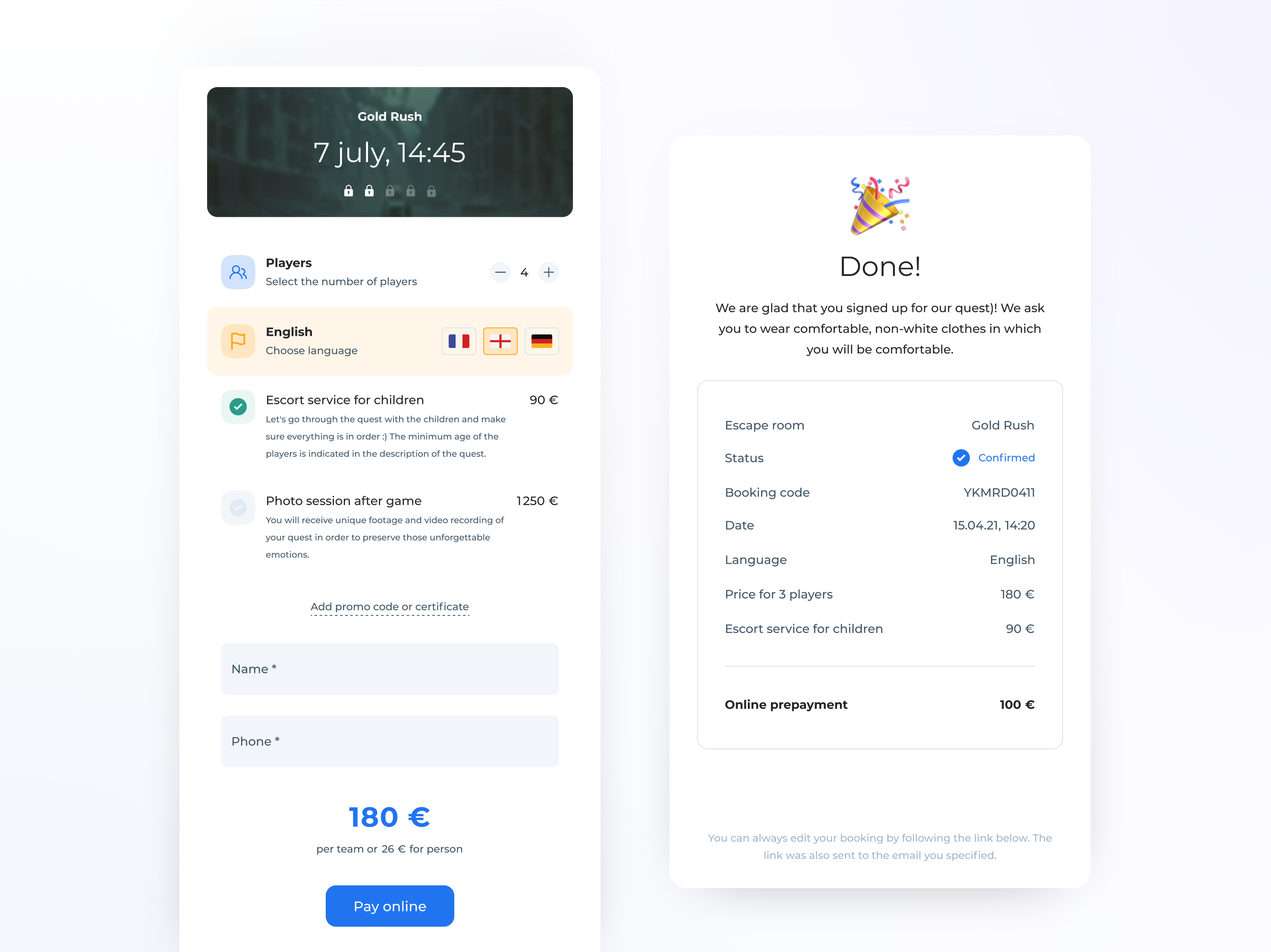 Booking Widget By Michael On Dribbble