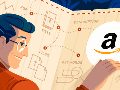 Amazon Self-publishing amazon books character editorial illustration map selfpublishing