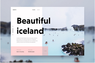 Home page iceland design ui ux