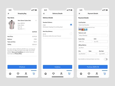 Daily UI #002: Credit Card Checkout brand design product design ui design ux design visual design