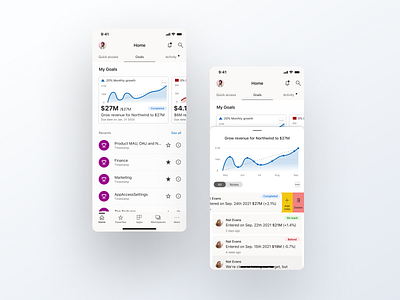 Goals app design applications chart data tracking drawer goals infographics ios mobile mobile design product design ui user experience user interface ux visualization
