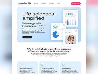 PulseHealth Web Design archivo expanded blue health health sector health website pink website design website designer