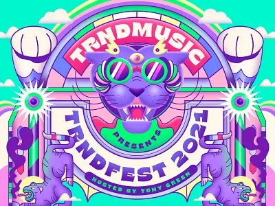 TRNDFEST 2021 adobe illustrator afiche festival flyer music poster