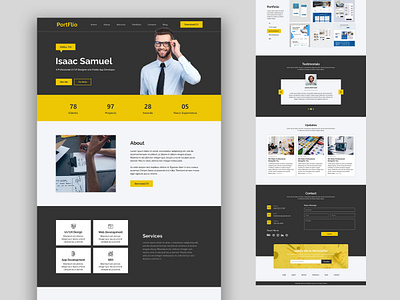 Portfolio Website app ui ux attractive ui best design branding design graphic design mobile app ui modern ui design new design personal website portfolio ui ui ux user interface design ux website xd design