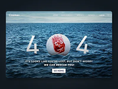 Daily UI #008 - 404 404 challenge dailyui dailyuichallenge error404 figma home landing landingpage movies page404 productdesign streaming ui web webdesign webpage