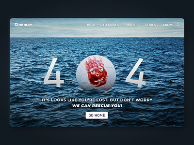 Daily UI #008 - 404 404 challenge dailyui dailyuichallenge error404 figma home landing landingpage movies page404 productdesign streaming ui web webdesign webpage