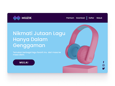Landing Page Music dailyui design landingpage ui ux