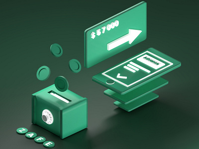 Zafe ++ 3d design illustration isometric isometric design isometric illustration ui