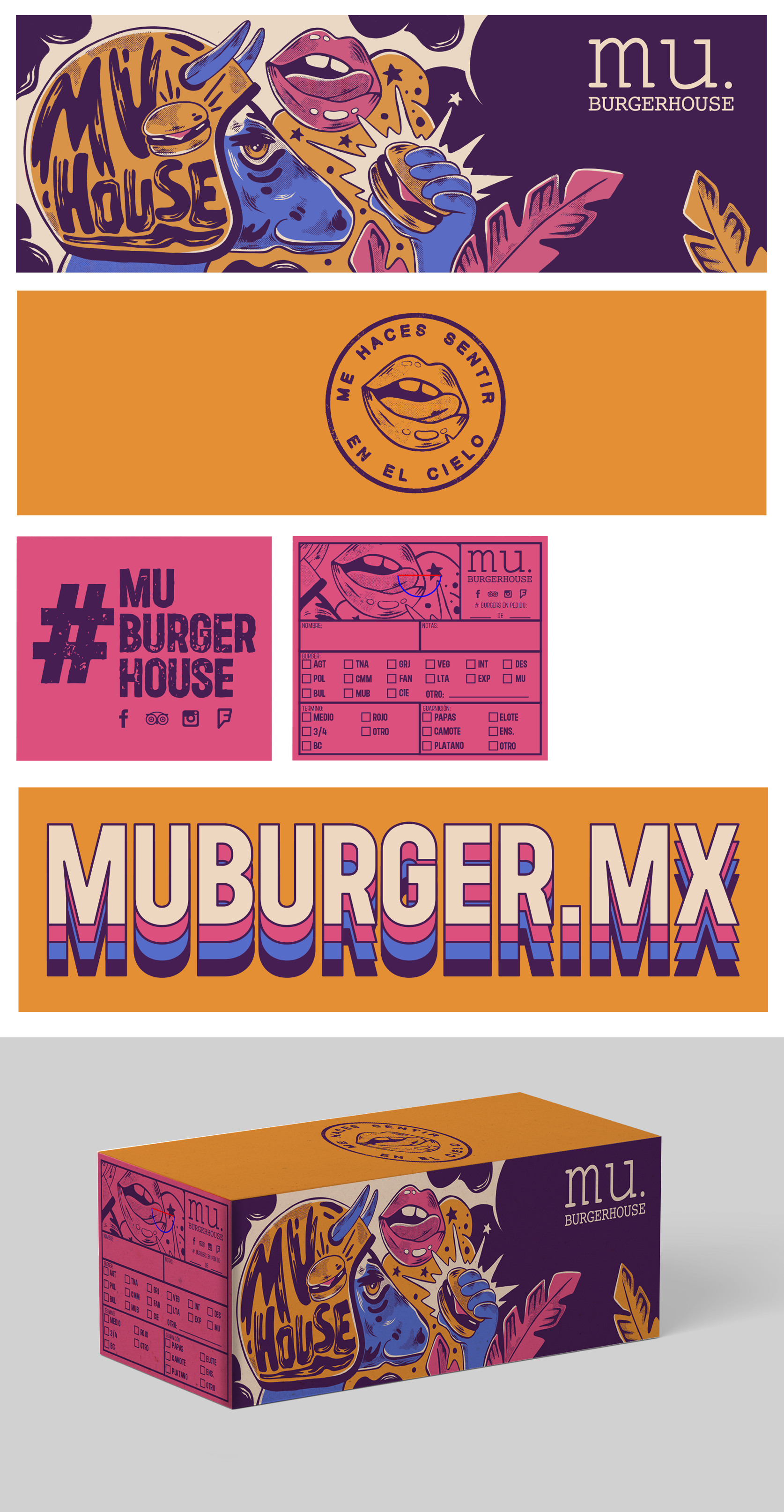 MU BURGER branding characterdesign design graphic design illustration logo mascot motion graphics packaging vector
