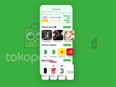 Tokopedia Home Page UI Redesign 🦉 application apps branding design digital e commerce graphic design home page mobile mobile app online shop online store redesign store tokopedia ui ui design uiux ux ux design