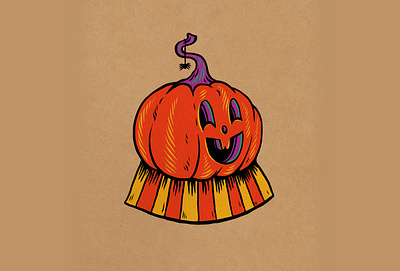 Pumpkin cute halloween illustration kids pumpkin