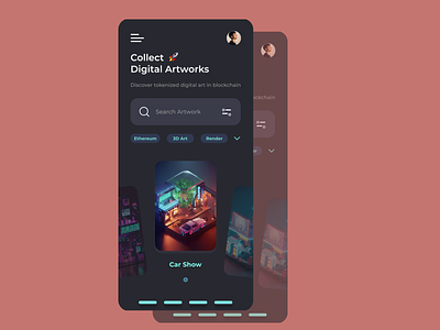 Digital Art Collection app appdesign appstore art collection design digitalart figma graphic design illustration nft ui