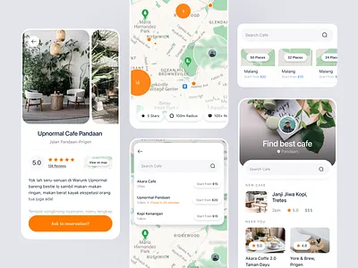 Coffee Shop Finder - Mobile App app cafe coffee filter find finder looking map mobile mobile app mobile ui search ui design workspace