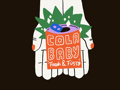 Cola Baby branding cola design goodtype graphic design handlettering hands illustration logo typography