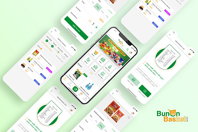 BunonBasket Apps UI/ UX Design graphic design ux