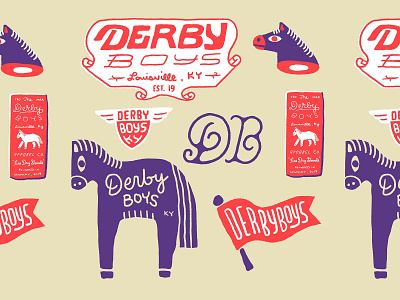 Derby Boys Flash branding derby design graphic design horse illustration kentucky logo pattern typography