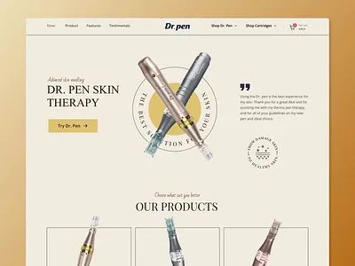 E-Commerce website | Dr.pen | Concept animation beauty clinic color commerce concept derma design e commerce landing landing page motion graphics shop skin skincare ui ux web webflow website