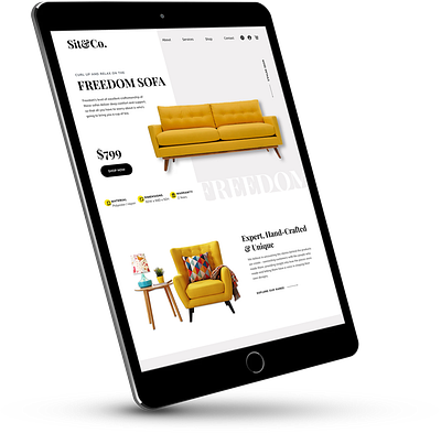 Sit & Co Furniture Studio Landing Page Design mockup ux design ux design inspo ux designer web design web design inspiration web design inspo web designer webflow webflow designer