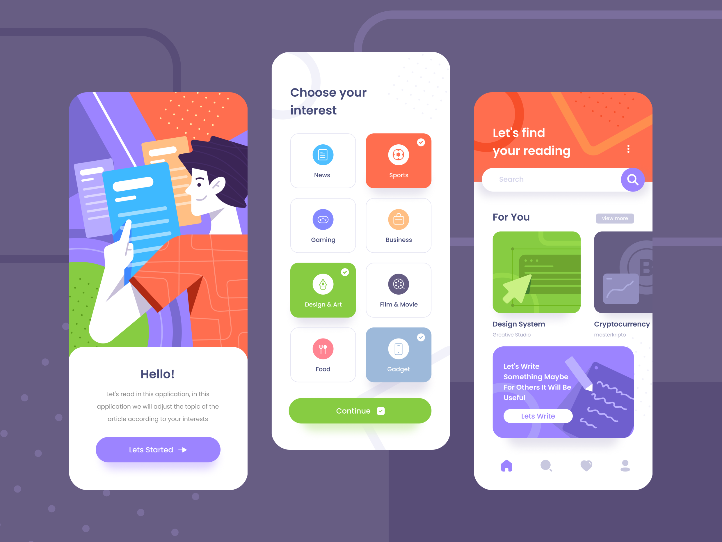 Reading App Design Concept by Greative on Dribbble