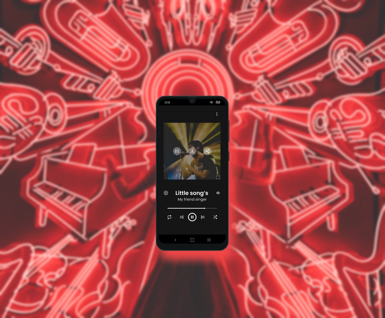 Music Player design. DailyUI #009 challenge design ui