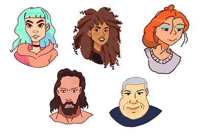 HEADSHOT #02 cartoon cartooning chaaracter character design design digital art