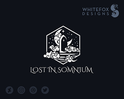 Lost In Somnium branding design door dreams fantasy graphic design identity design logo portal vector