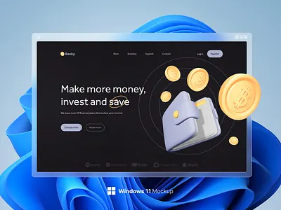 Banky website landing page banking design fintech landing page website