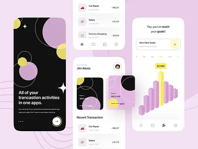 Mobile Banking Apps bank card chart finance finance mobile app mobile apps ui design