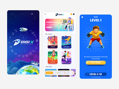 Digix - eLearning Educational Platform app application design elearn mobile platform ui