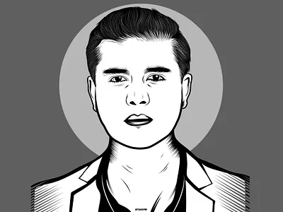 Black and White Portrait... avatar cartoon character design illustration portrait art portrait illustration portraits vector art