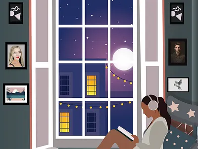 Cozy Room Vibe Illustration cozy room illustration
