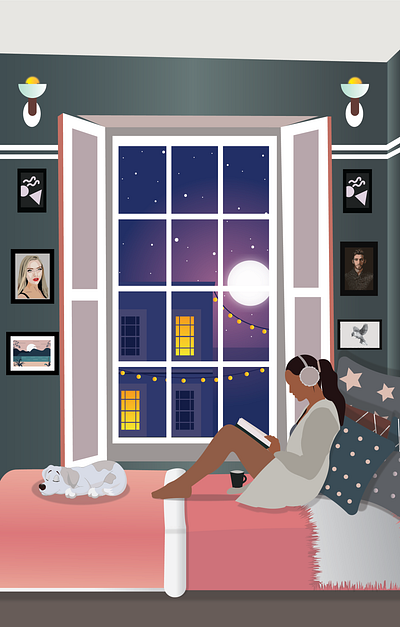 Cozy Room Vibe Illustration cozy room illustration