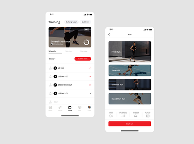 Training Tab - Mobile App Design adobexd appdesign fitness iphonex minimalist mobile mobile app mobile design modern prototype training uiux user experience ux workout