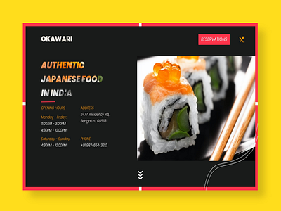 Concept Restaurant Header/Hero Section for Landing/Home Pages branding concept design header hero section landing page minimalistic website restaurant website visual design web design