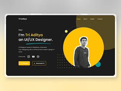 Personal Portfolio branding design design2021 designtrend2021 illustration landing page personal porfolio design portfolio portfolio landing page trenddesign2021 ui uidesign uiux user interface ux uxdesign web design website website design