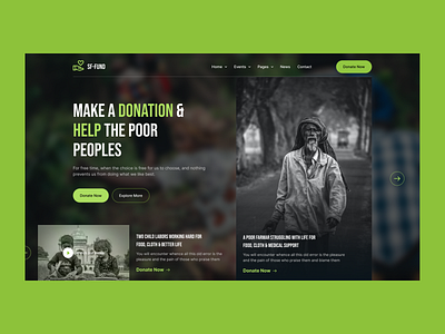 SF-Fund _ Charity landing page charity charity fund child community connection design donate donation fundraise fundraiser help illustration landing page logo ngo nonprofit poor support web page website