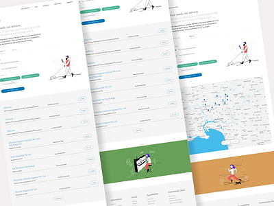 Carehood - NDIS provider page carehood clean design health healthcare illustration illustrations minimal ndis ndis provider paas product design responsive saas ui ux web webdesign website website design