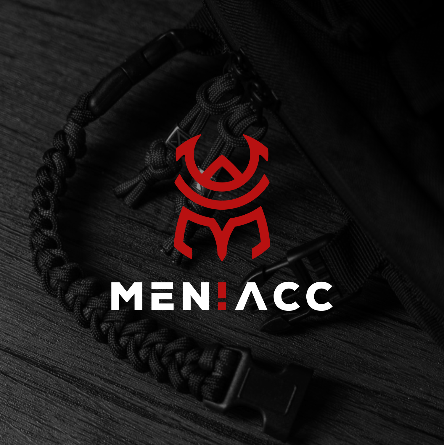 “MENIACC”, EDC & Accessories accessories apparel badge brand clothing design edc geometric identity illustration lineart logo logos malaysia mask monoline product samurai template vector
