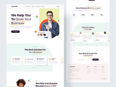 Digital Agency Landing Page agency landing page agency website best designer branding agency business agency business web creative agency creative design creative direction creative studio digital marketing grapeslab landing page service landing page studio top designer uiux web web design website
