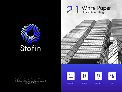 Stafin - Brand Identity bitcoin bitcoin branding brand brand design brand identity branding clean clean brand design colors graphic design identity logo logo design logotype minimal logo storage ui