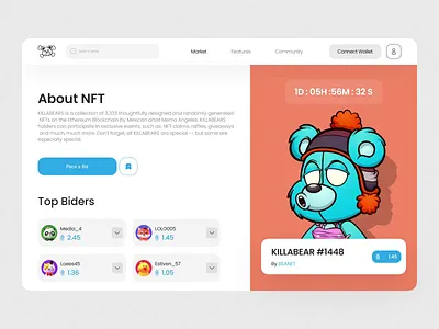 Extraordinary NFTs LP🐻 branding design graphic design illustration marketplace motion nft nft collection nft marketplace ui ux web