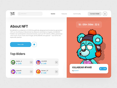 Extraordinary NFTs LP🐻 branding design graphic design illustration marketplace motion nft nft collection nft marketplace ui ux web
