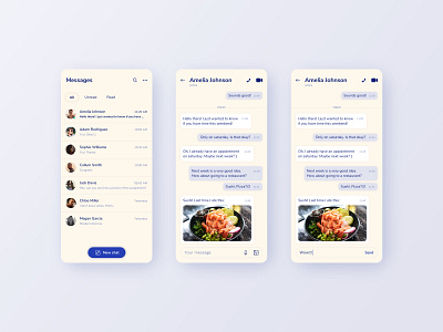 Direct Messaging (DailyUI) app chat dailyui dailyui 013 dailyuichallenge direct messaging interface ios message mobile pastel ui design ux