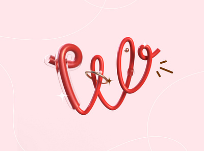 36 days of type - W ! 36daysoftype design graphic design graphisme illustration letter lettre line red render rendering type typo typography w work