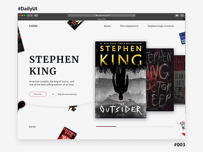 DailyUI #003 • Landing Page book book presentation landing page modern simple ui design uiux ux ux design white