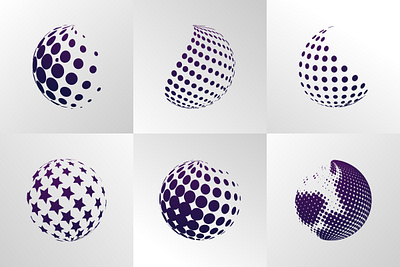 Halftone 3D Logo 3d logo halftone 3d logo halftone logo logo