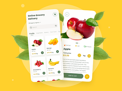 Grocery Store Concept app branding delivery design grocery illustration minimal online delivery ui ux vector